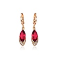 Korean rose crystal long earrings female ruby diamond long copper earringspicture13